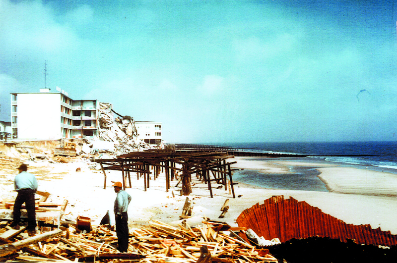 Prisoners were used to help clear debris from the sand along the Cape Region coastline. COURTESY MARIE QUILLEN
